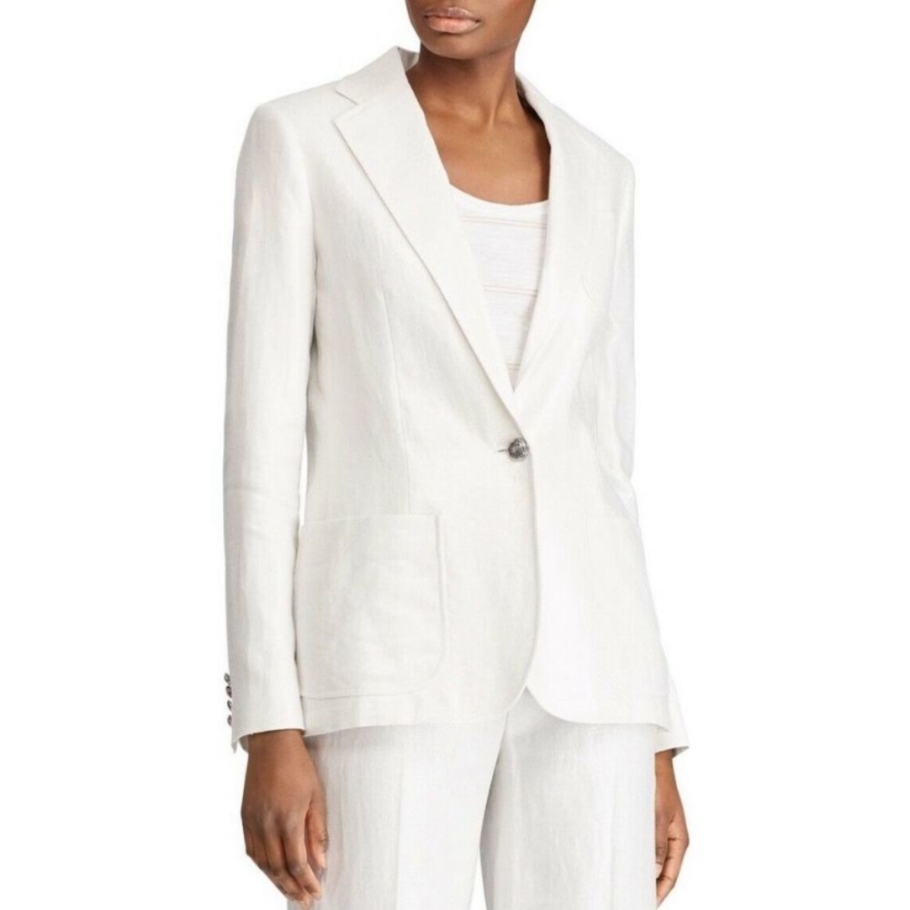 Lauren Ralph Lauren white shimmer blazer